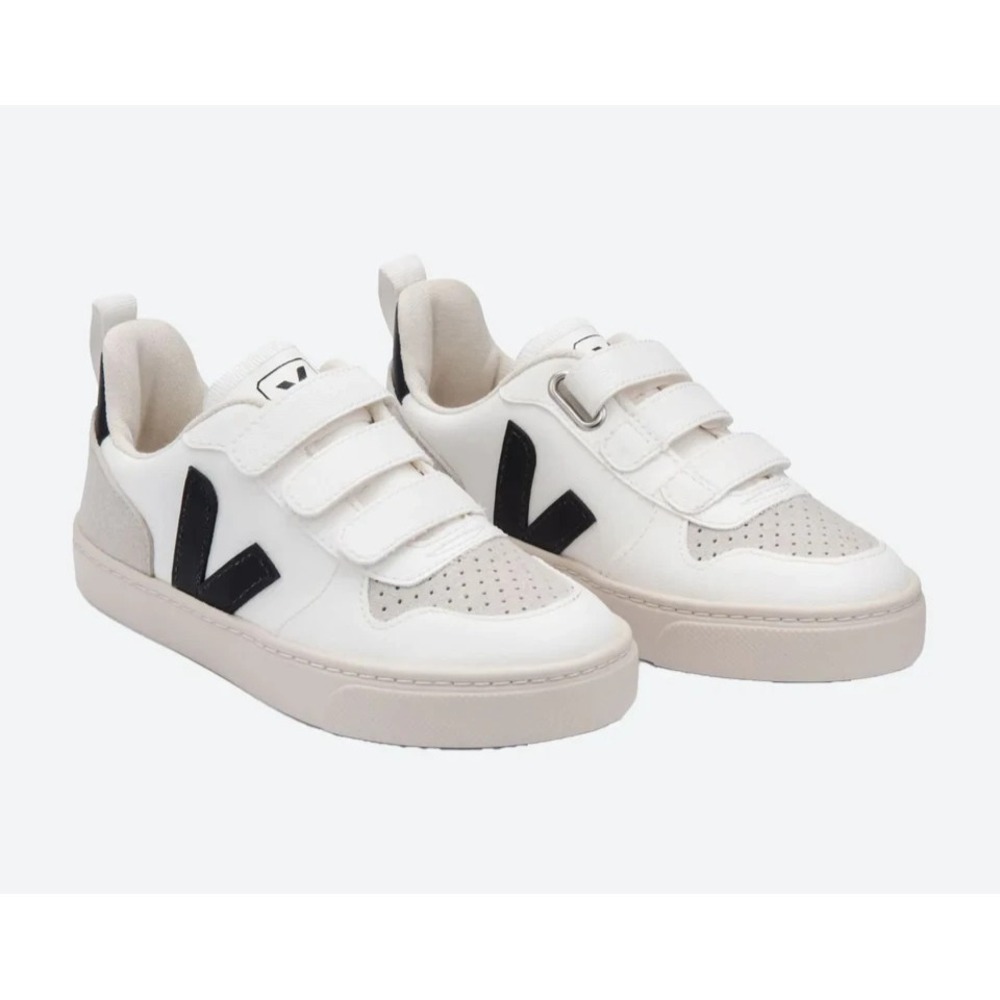 VEJA youth White Black Small V-10  Sneakers Size Eur 34‎ US 3 NEW in box